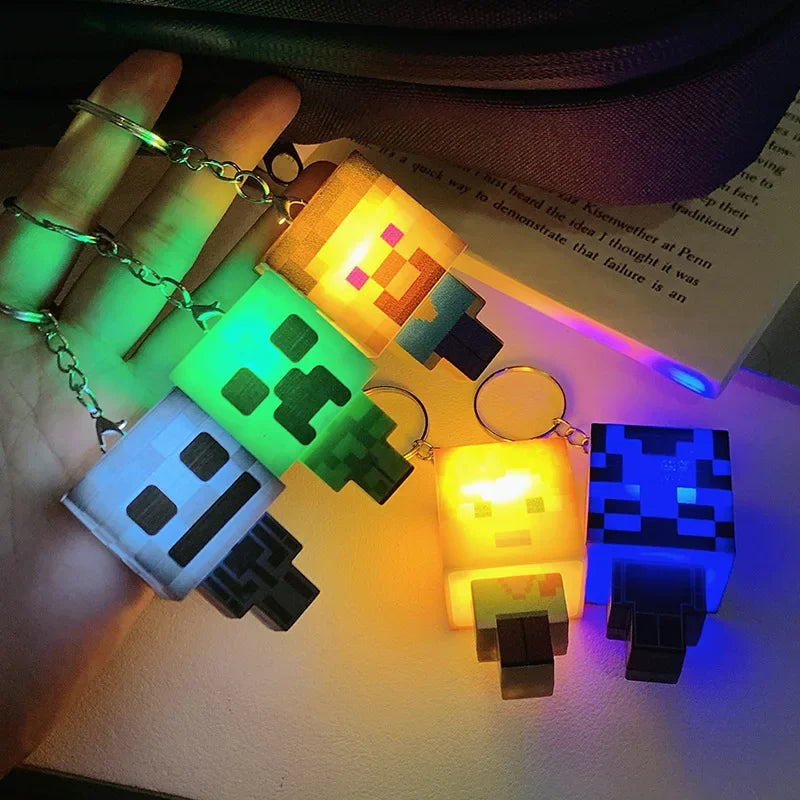 Pixel Explosive Green Mini Keyring
