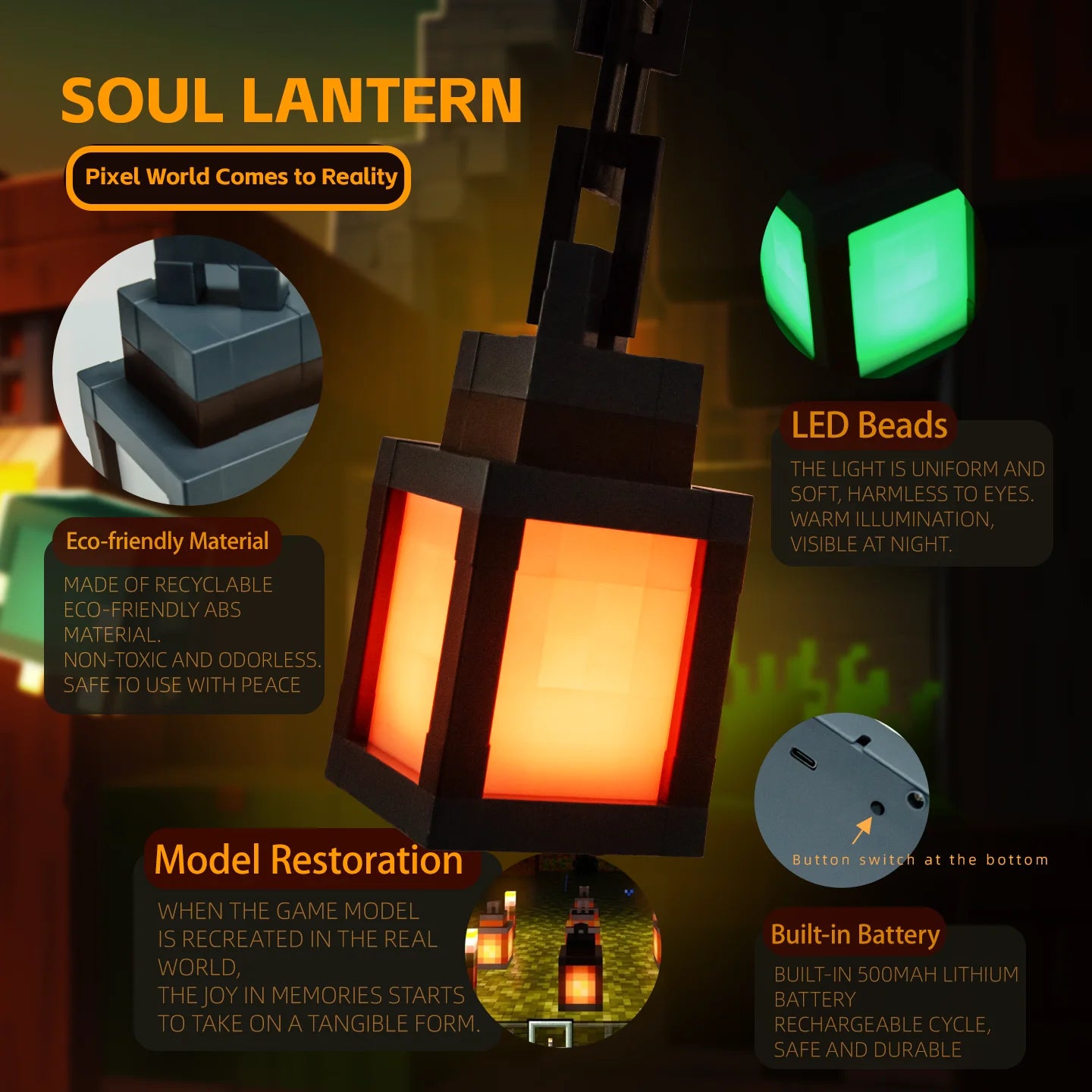 Medieval Block Lantern Ambient Light
