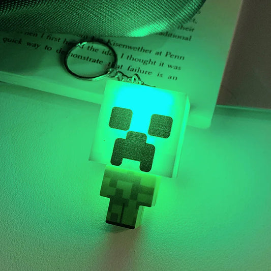 Pixel Explosive Green Mini Keyring