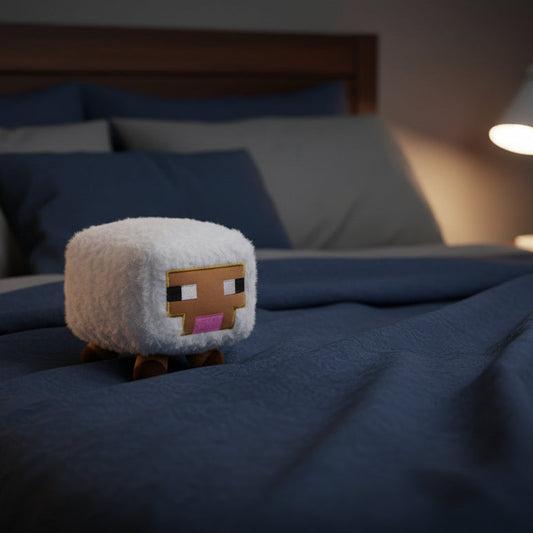 Snowy Mountain Sheep Block Plush